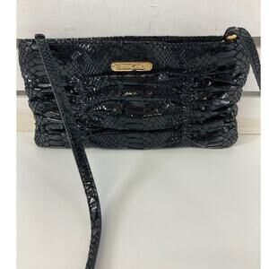 MICHAEL KORS, SMALL BLACK ANIMAL PRINT CROSSBODY BAG